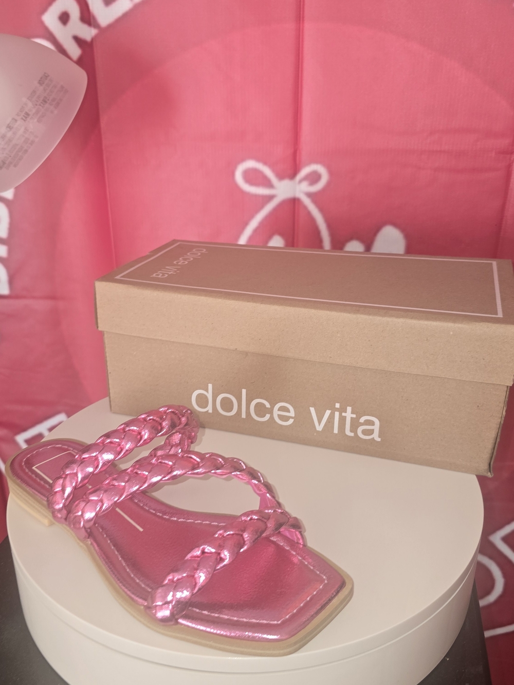 Dolce Vita  Metalik Pink (Magenta)  Braided Slide Size 9M  Sandal